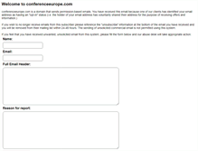 Tablet Screenshot of conferenceeurope.com
